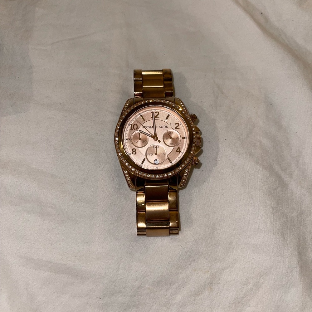 Michael Kors Jeweled Rose Gold Watch